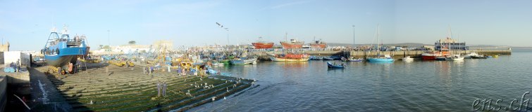  Der Hafen von Essaouira (Breitbild, 4 Fotos) 