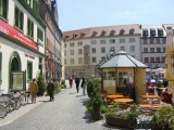  Weimar : Stadthaus, angrenzendes Cranach-Haus und Marktplatz-Umgebung 