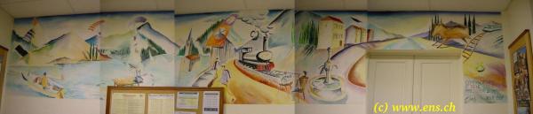  Gleitschirmkunst im Bahnhof von St. André 