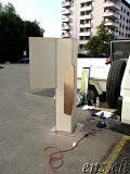 TOYOTA HZJ78 - Buschtaxi : Innenausbau 2 : Radkasten aussägen