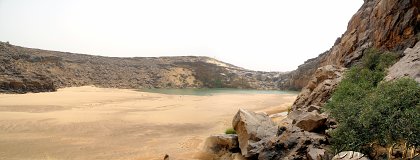  Der See am Talende des Guelta de Matmata (Breitformat, 2 Bilder) 