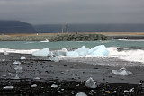  Der schwarze Strand beim Jökulsárlón 