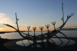  Die Wikingerschiff-Skulptur Sonnenfahrt in Reykjavik 