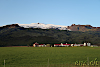 Þorvaldseyri Hof mit Eyjafjallajökull