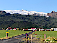 Þorvaldseyri Hof mit Eyjafjallajökull