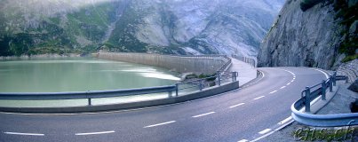 Grimsel - Stausee - Staumauer Räterichsboden (Grossbild, press f to expand)