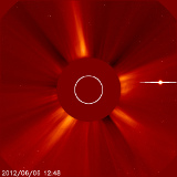 Aufnahme des Sonnenteleskops SOHO 